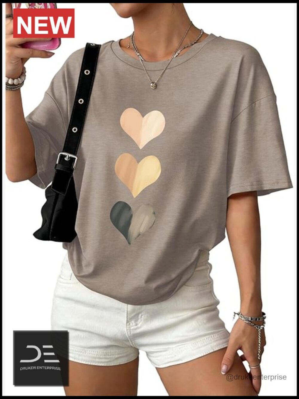 Oversized Graphic Tee Crew Neck Short Sleeve T-Shirt